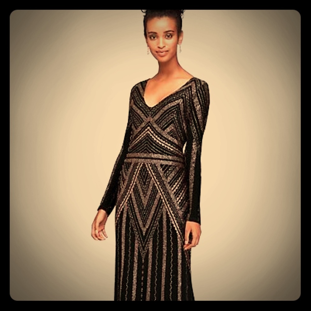 Gatsby inspired long sleeve sheath dress